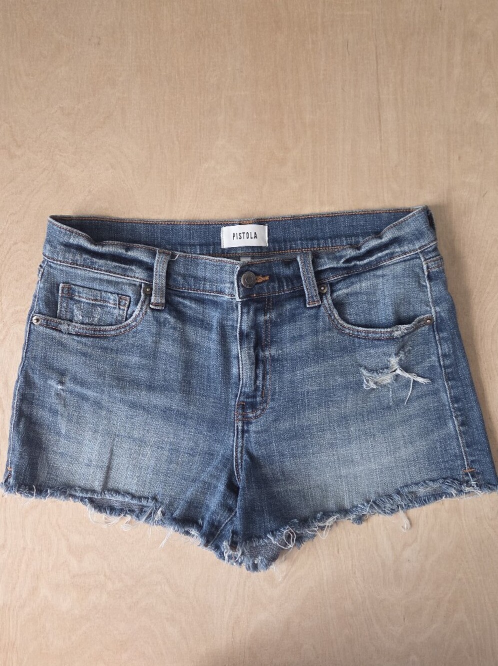 Pistola Distressed Jean Shorts size 28